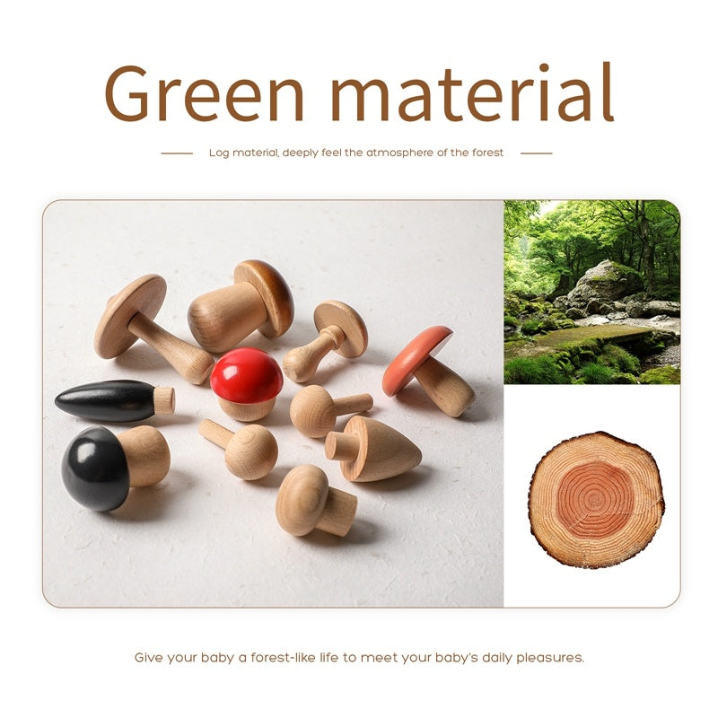 Beech Wood Mushroom Toys