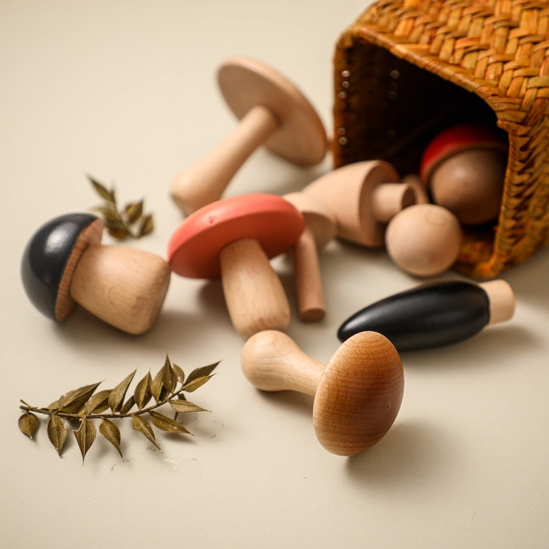 Beech Wood Mushroom Toys