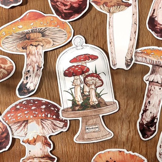 15 pcs/pack Mushroom Love cutouts