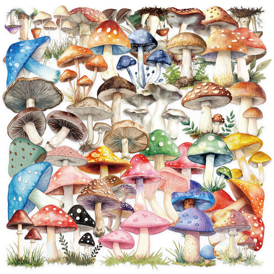 50pcs Mushroom Stickers